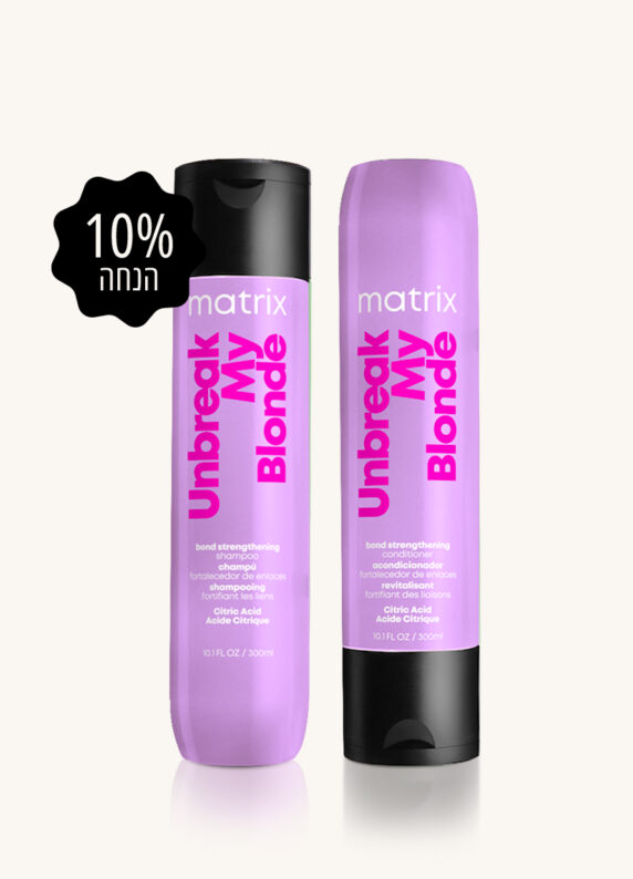 שמפו ומרכך משקם מטריקס 300 מ״ל עם 10 % הנחה